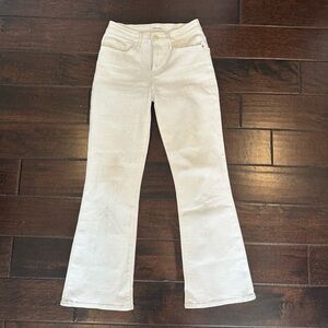 Frame Denim Bootcut White Jeans